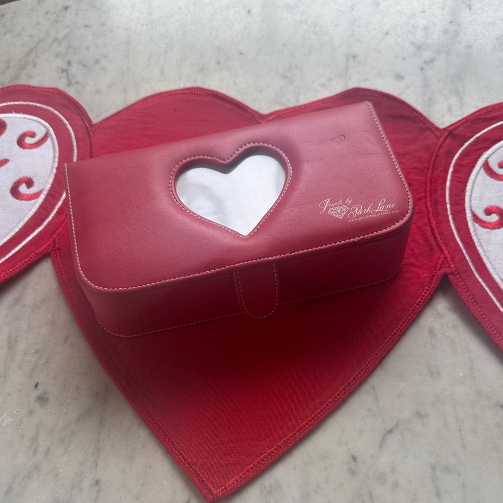 Heart Design Red Jewelry box by Park Lane